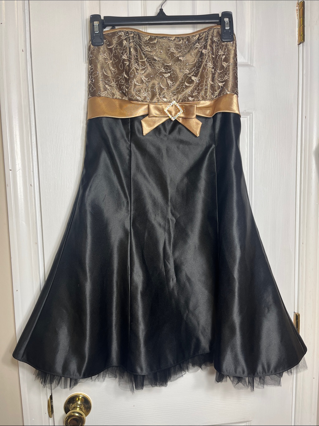 Gunne Sax Jessica Mcclintock Black And Gold Dress